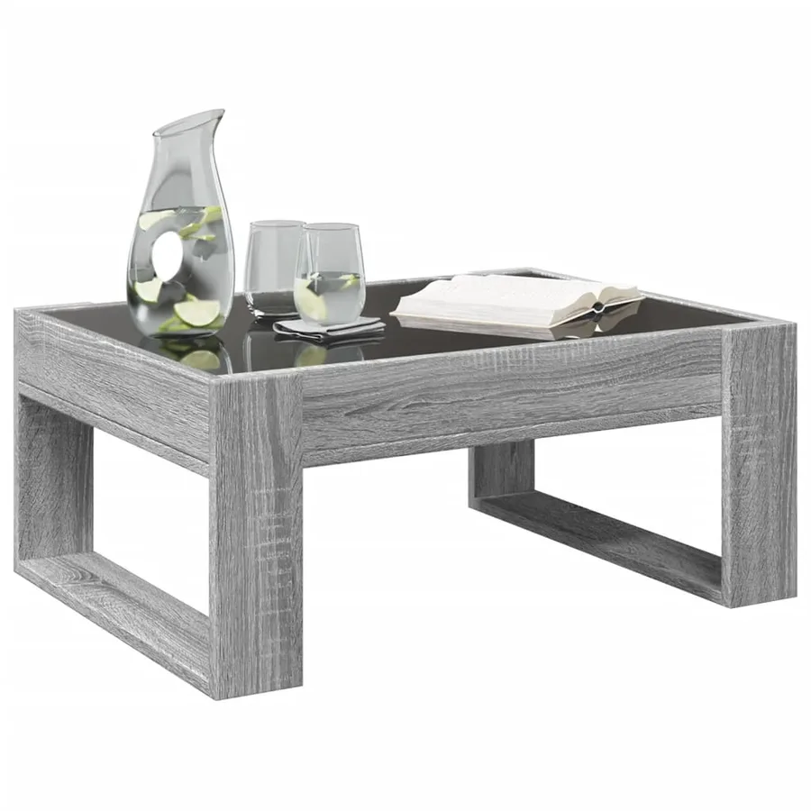 Table basse avec LED infini sonoma gris 70x53x30 cm - 5