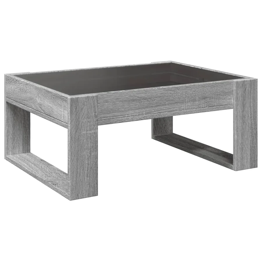 Table basse avec LED infini sonoma gris 70x53x30 cm - 8