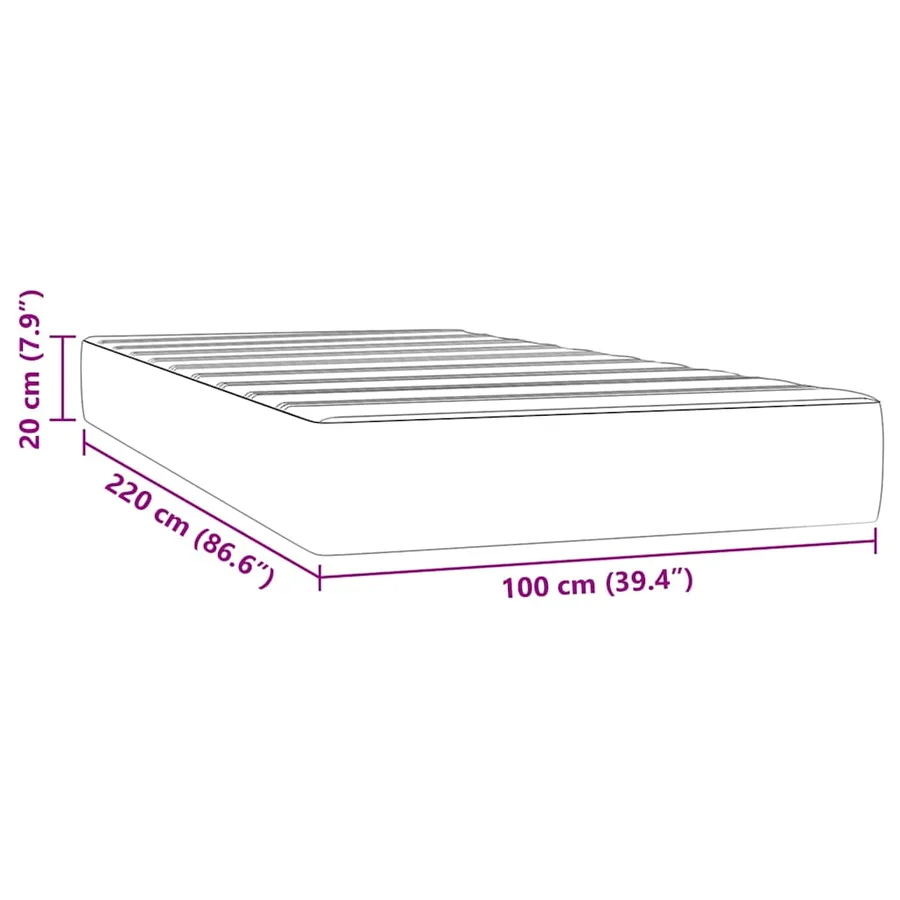 Matelas à ressorts ensachés 100 x 220 cm Vert foncé - 7