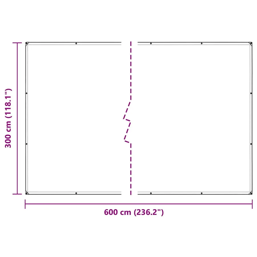 Couverture végétale avec œillets 3x6 m PVC - 10