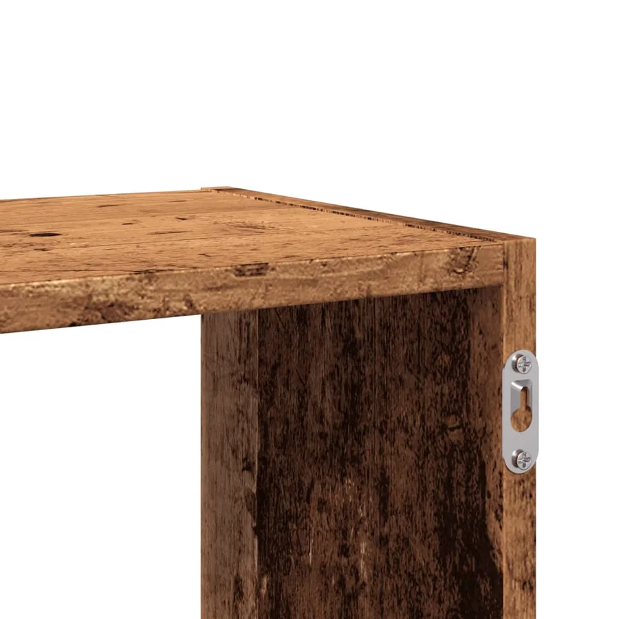 Étagère murale vieux bois 100x25x50 cm bois d'ingénierie - 9