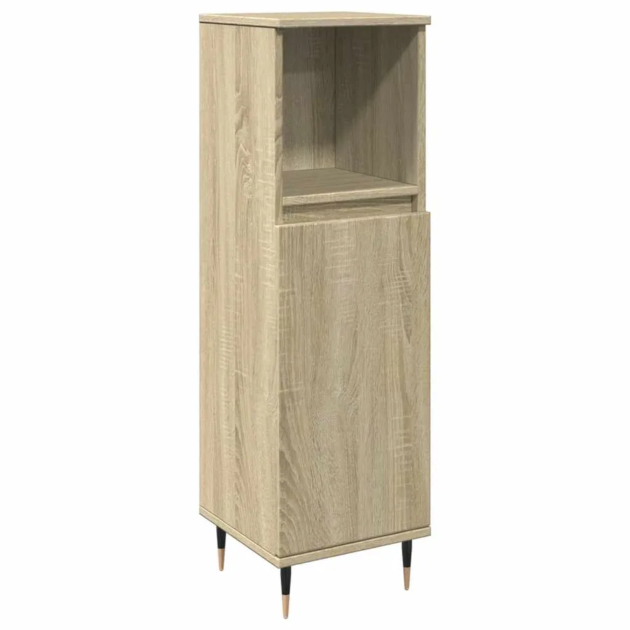 Armoire salle de bain chêne sonoma 30x30x100 cm - 2