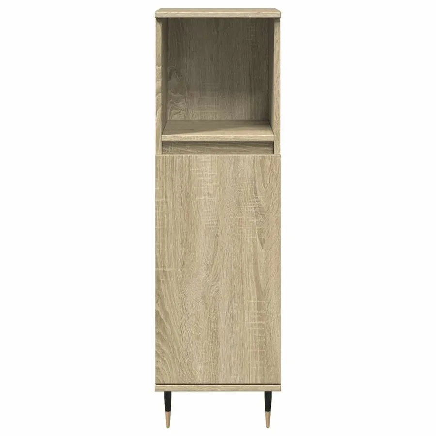 Armoire salle de bain chêne sonoma 30x30x100 cm - 4