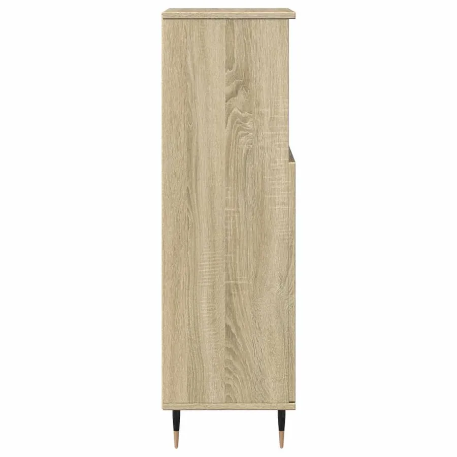 Armoire salle de bain chêne sonoma 30x30x100 cm - 5
