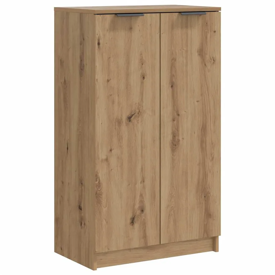Armoire à chaussures chêne artisanal bois d'ingénierie - 2