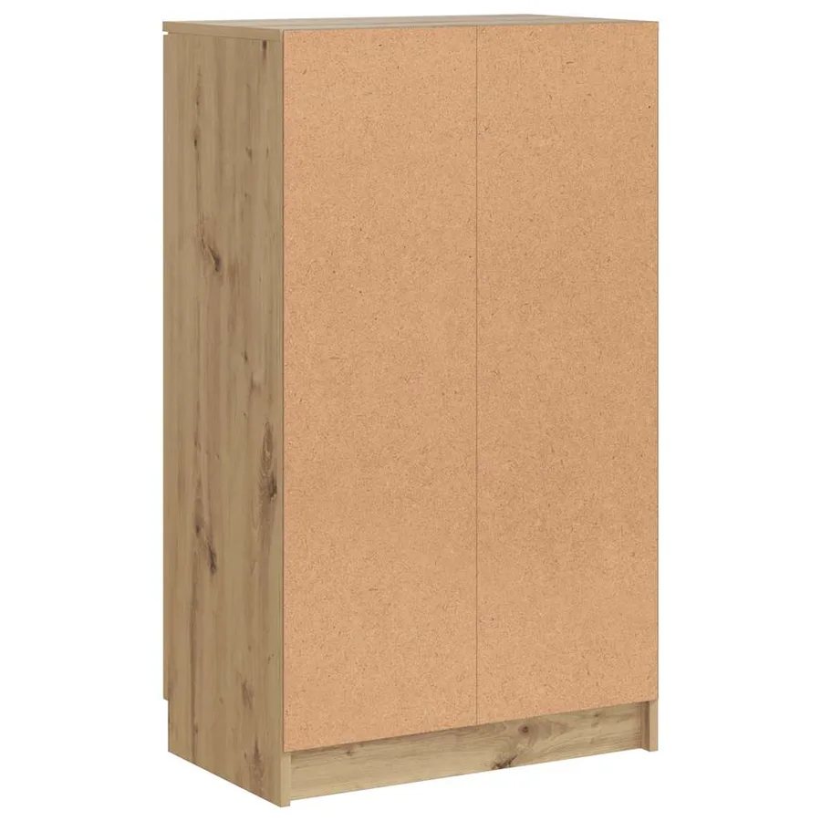 Armoire à chaussures chêne artisanal bois d'ingénierie - 7