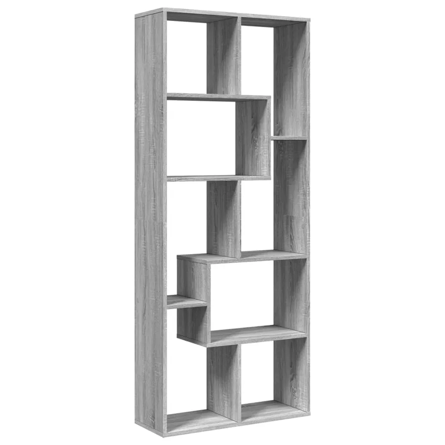 Étagère séparatrice de pièce sonoma gris 67x25x161,5 cm - 2