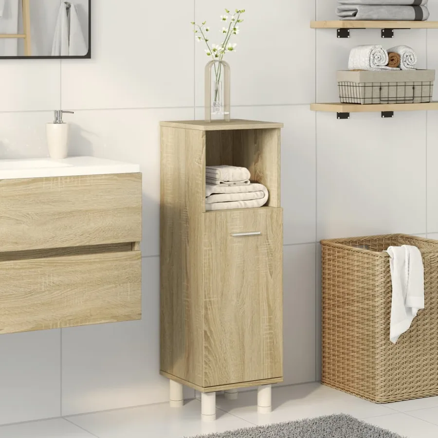 Armoire de salle de bain chêne sonoma 30,5x30x95 cm - 3