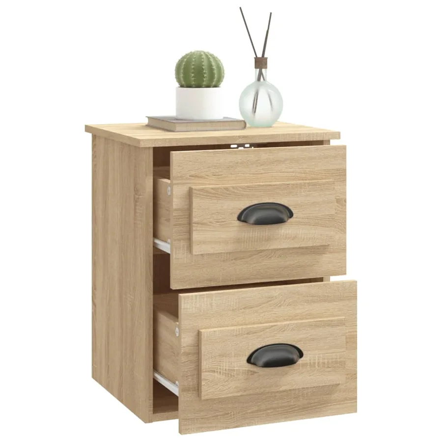 Table de chevet murale chêne sonoma 41,5x36x53 cm - 5