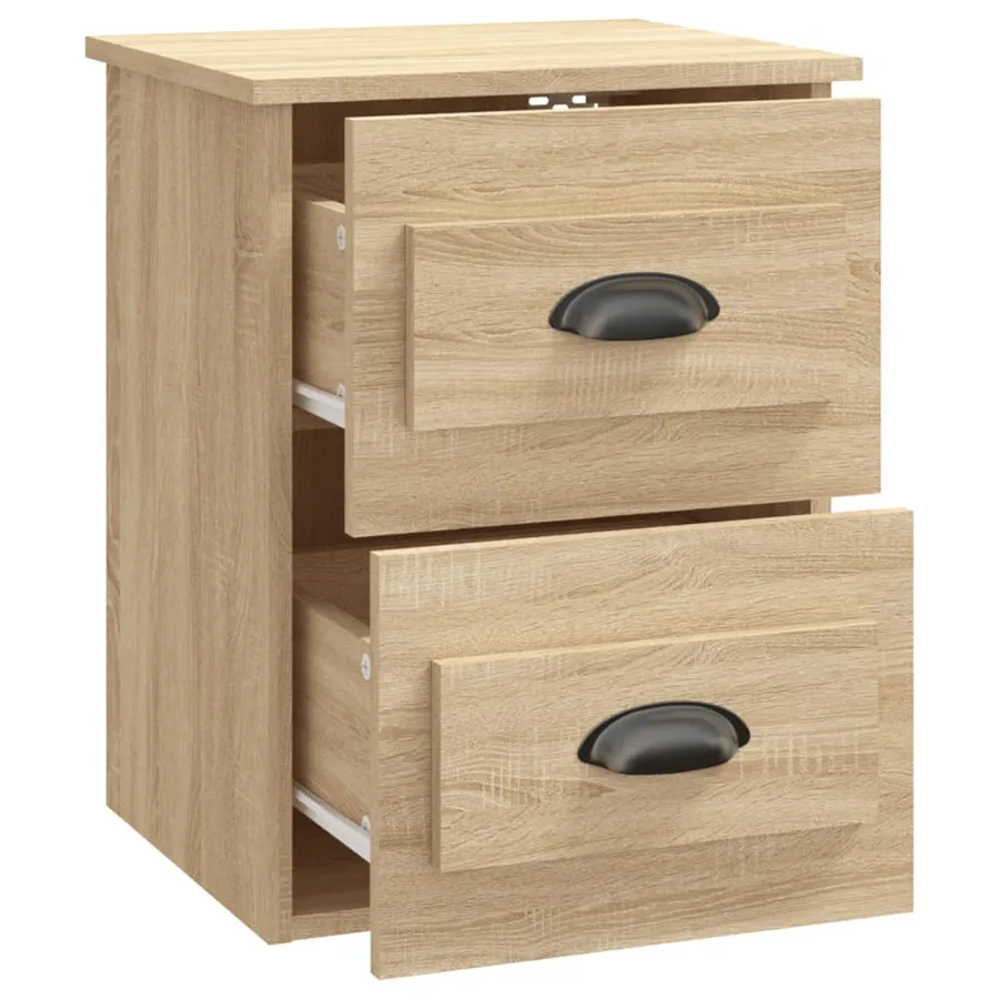 Table de chevet murale chêne sonoma 41,5x36x53 cm - 6