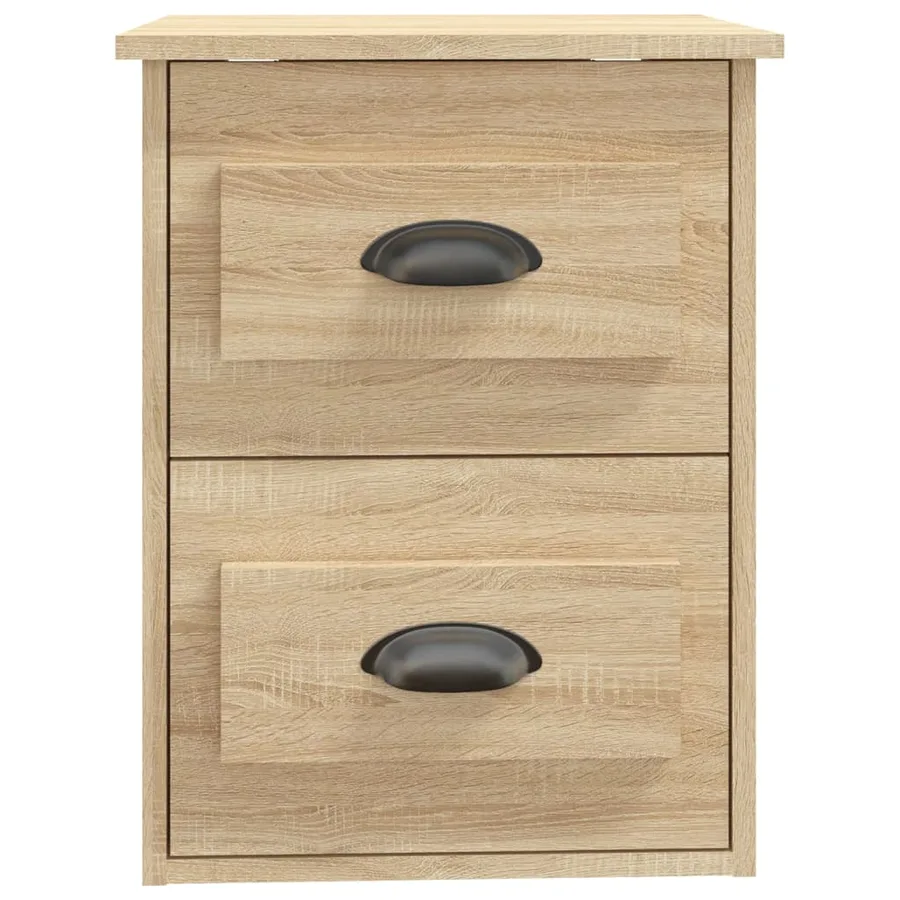 Table de chevet murale chêne sonoma 41,5x36x53 cm - 7