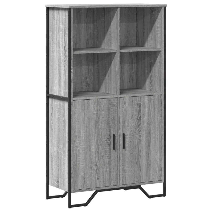 Buffet haut sonoma gris 79,5x35,5x137,5 cm bois d'ingénierie - 2