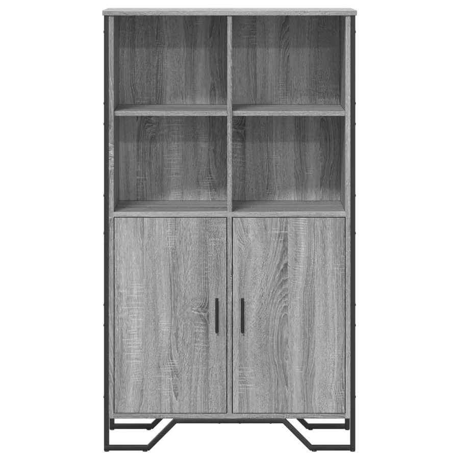 Buffet haut sonoma gris 79,5x35,5x137,5 cm bois d'ingénierie - 4