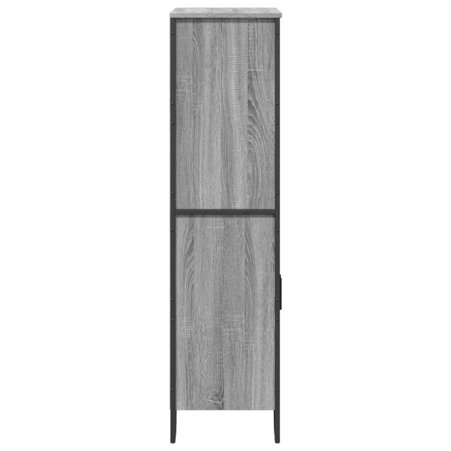 Buffet haut sonoma gris 79,5x35,5x137,5 cm bois d'ingénierie - 5