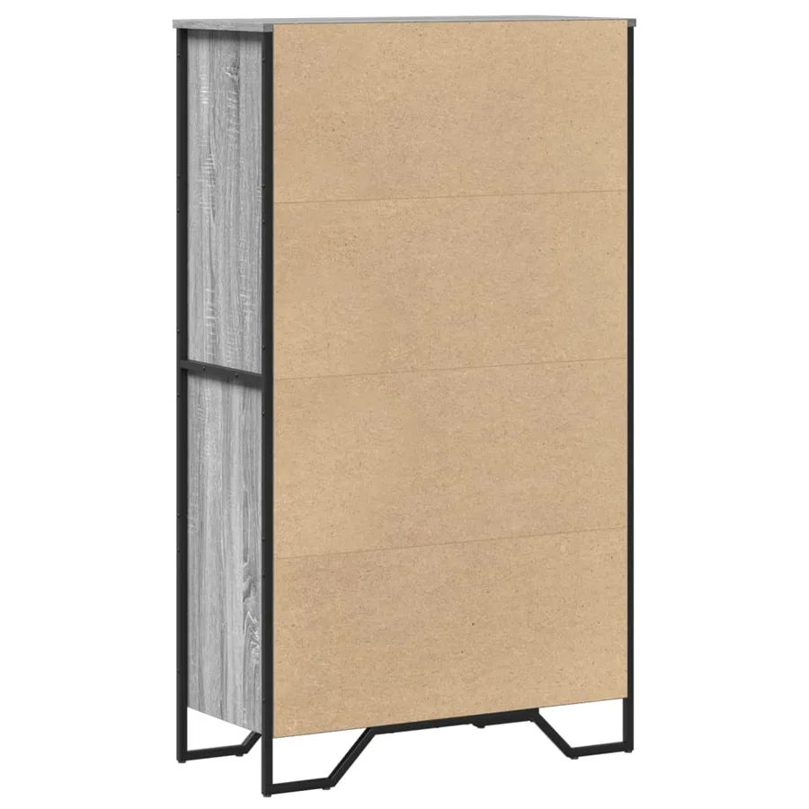 Buffet haut sonoma gris 79,5x35,5x137,5 cm bois d'ingénierie - 6