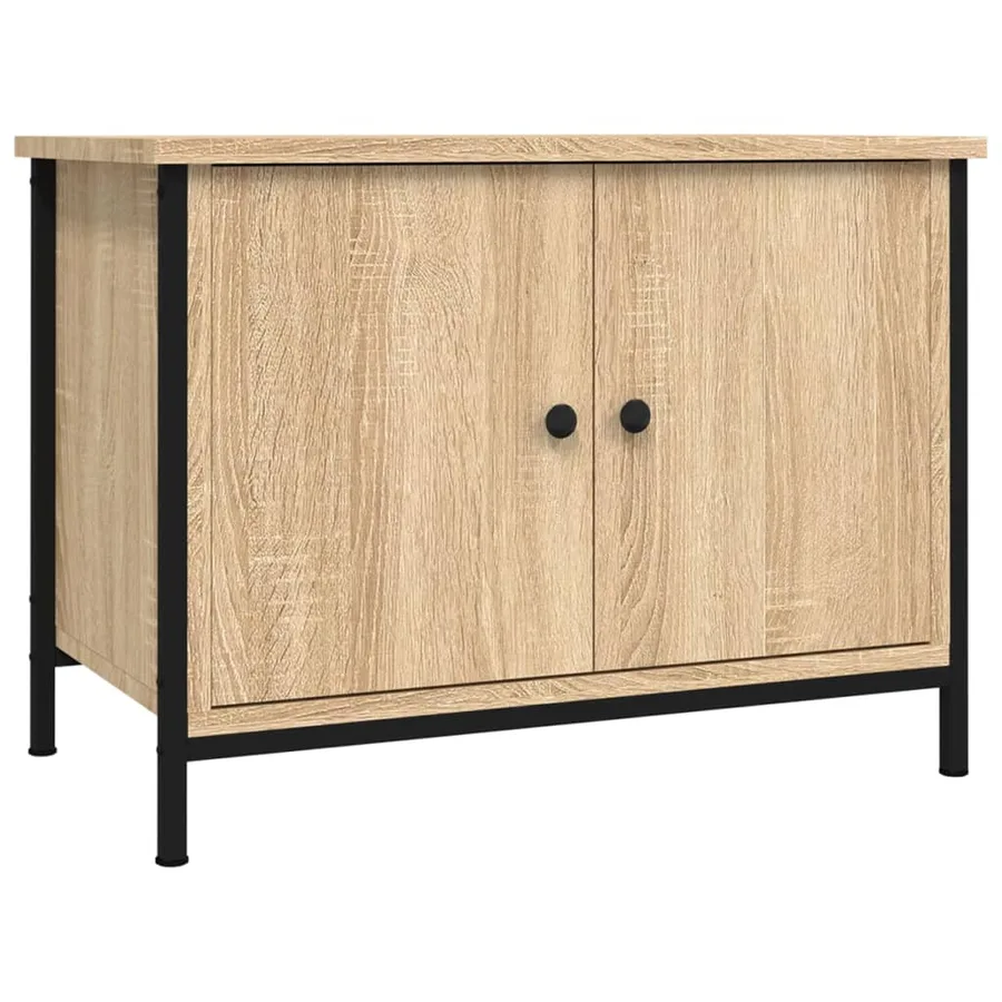 Meuble TV avec portes Chêne Sonoma 60x35x45 cm Bois d'ingénierie - 2