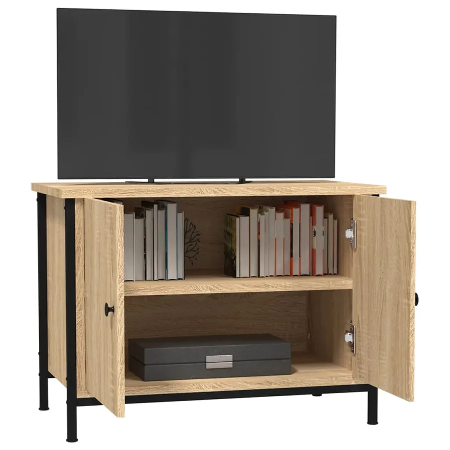 Meuble TV avec portes Chêne Sonoma 60x35x45 cm Bois d'ingénierie - 4