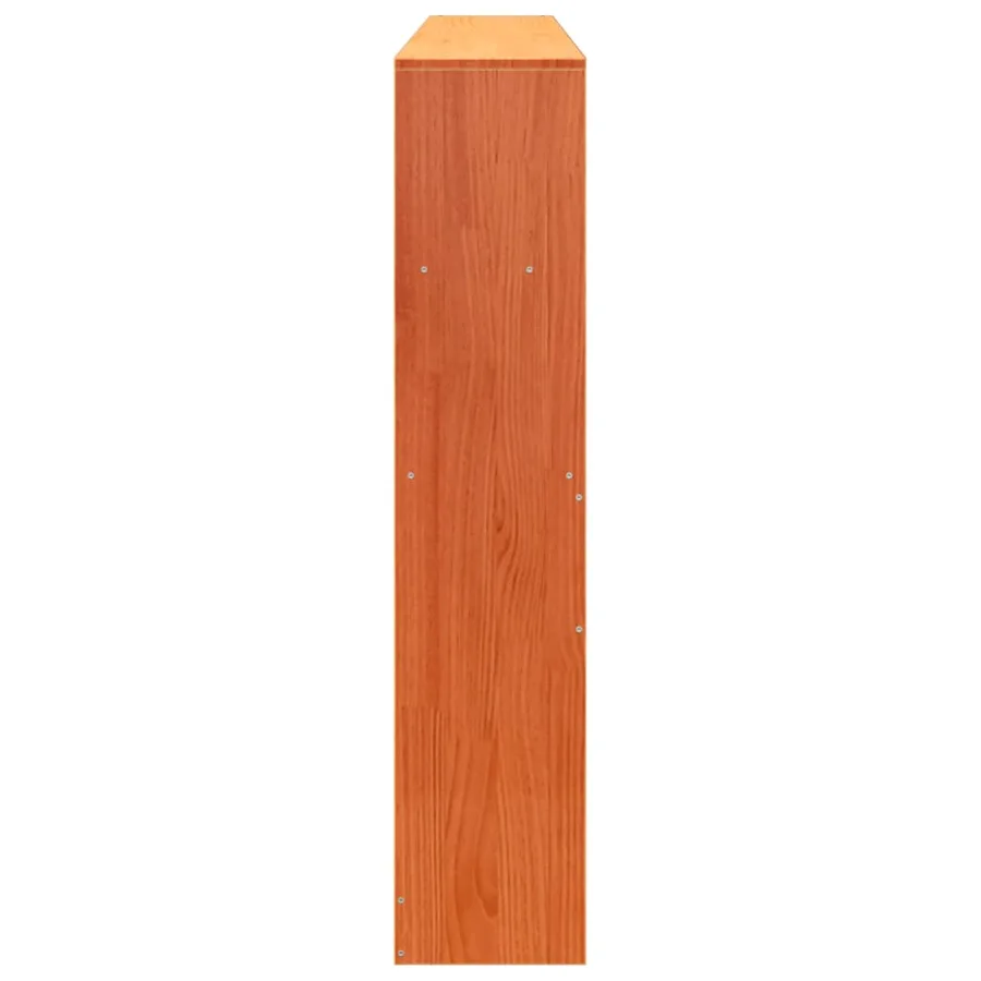 Tête de lit avec rangement cire marron 180cm bois massif de pin - 5
