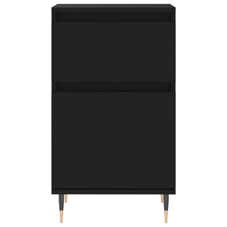 Buffets 2 pcs noir 40x35x70 cm bois d’ingénierie - 6