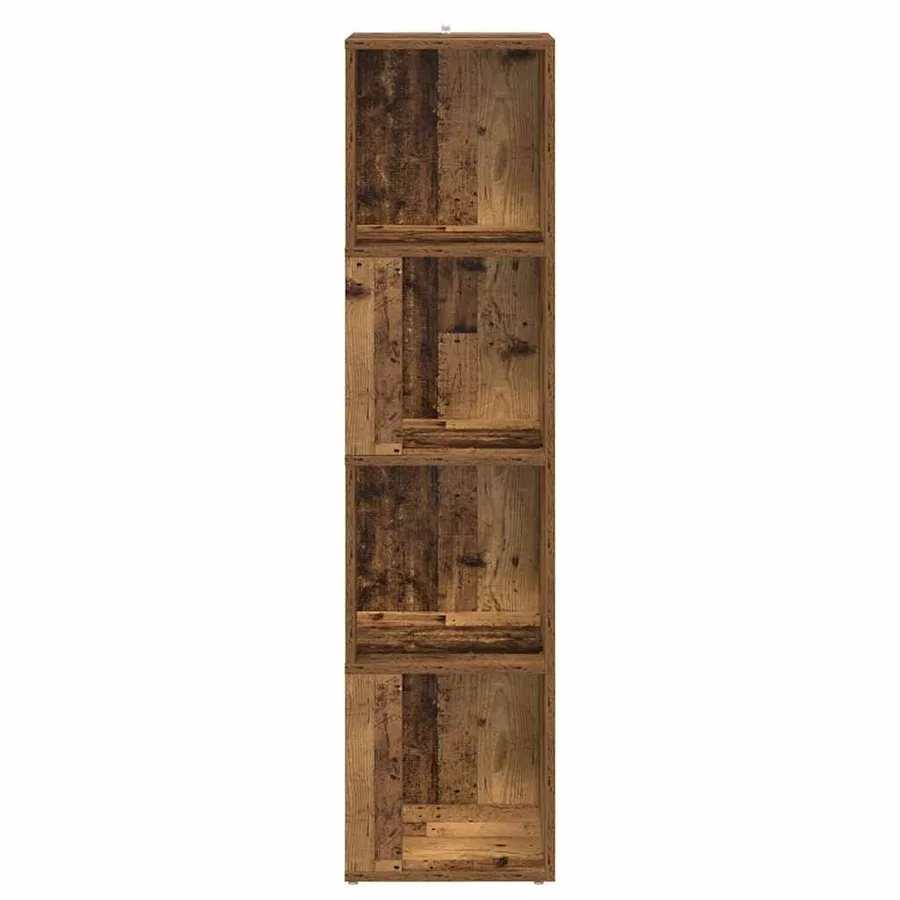 Armoire d'angle vieux bois 33x33x132 cm bois d'ingénierie - 4