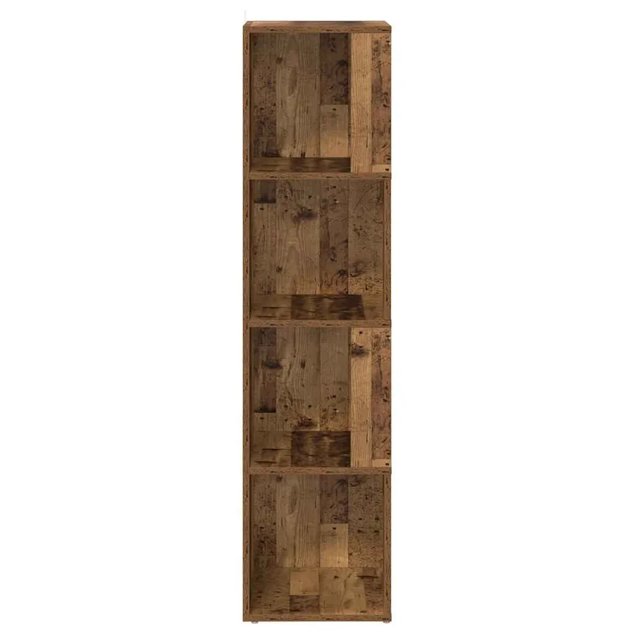 Armoire d'angle vieux bois 33x33x132 cm bois d'ingénierie - 5