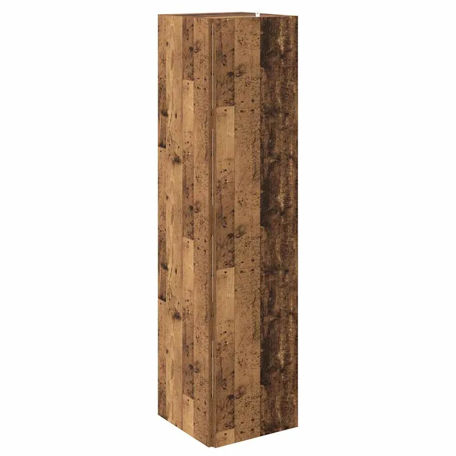 Armoire d'angle vieux bois 33x33x132 cm bois d'ingénierie - 6