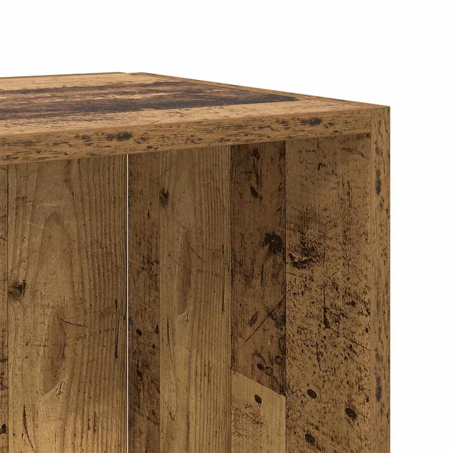 Armoire d'angle vieux bois 33x33x132 cm bois d'ingénierie - 7