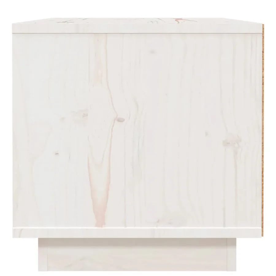 Table de chevet Blanc 40x34x35 cm Bois de pin solide - 6