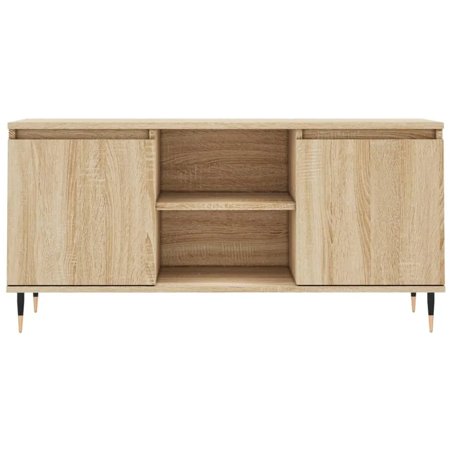 Meuble TV chêne sonoma 104x35x50 cm bois d'ingénierie - 5