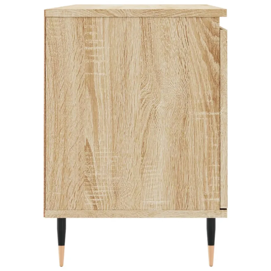 Meuble TV chêne sonoma 104x35x50 cm bois d'ingénierie - 7
