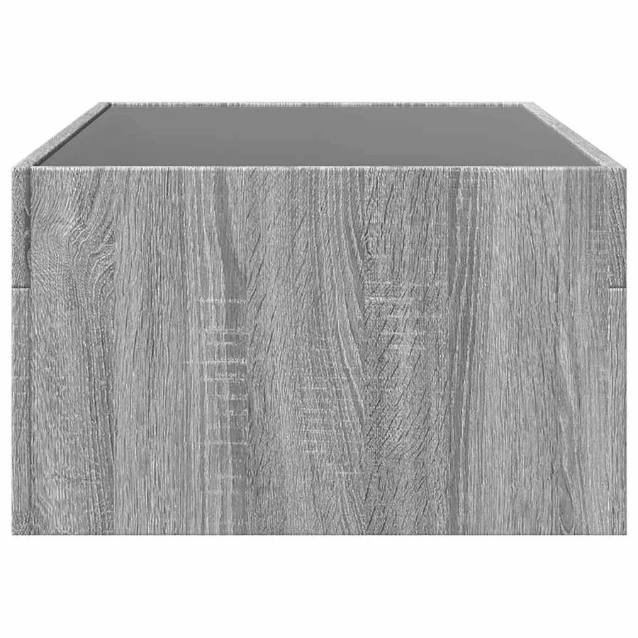 Table basse avec LED infini sonoma gris 90x50x30 cm - 7