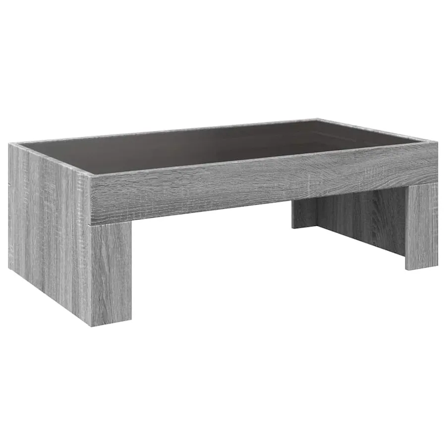 Table basse avec LED infini sonoma gris 90x50x30 cm - 8