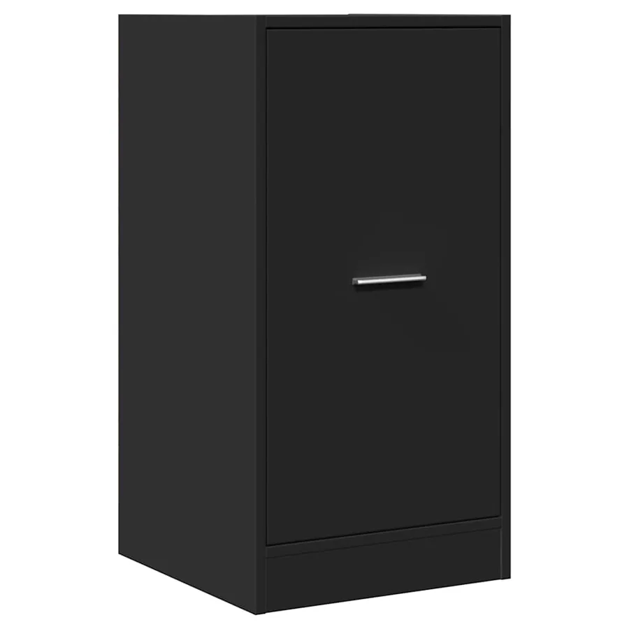 Armoire d'apothicaire noir 40x41x77,5 cm bois d'ingénierie - 4