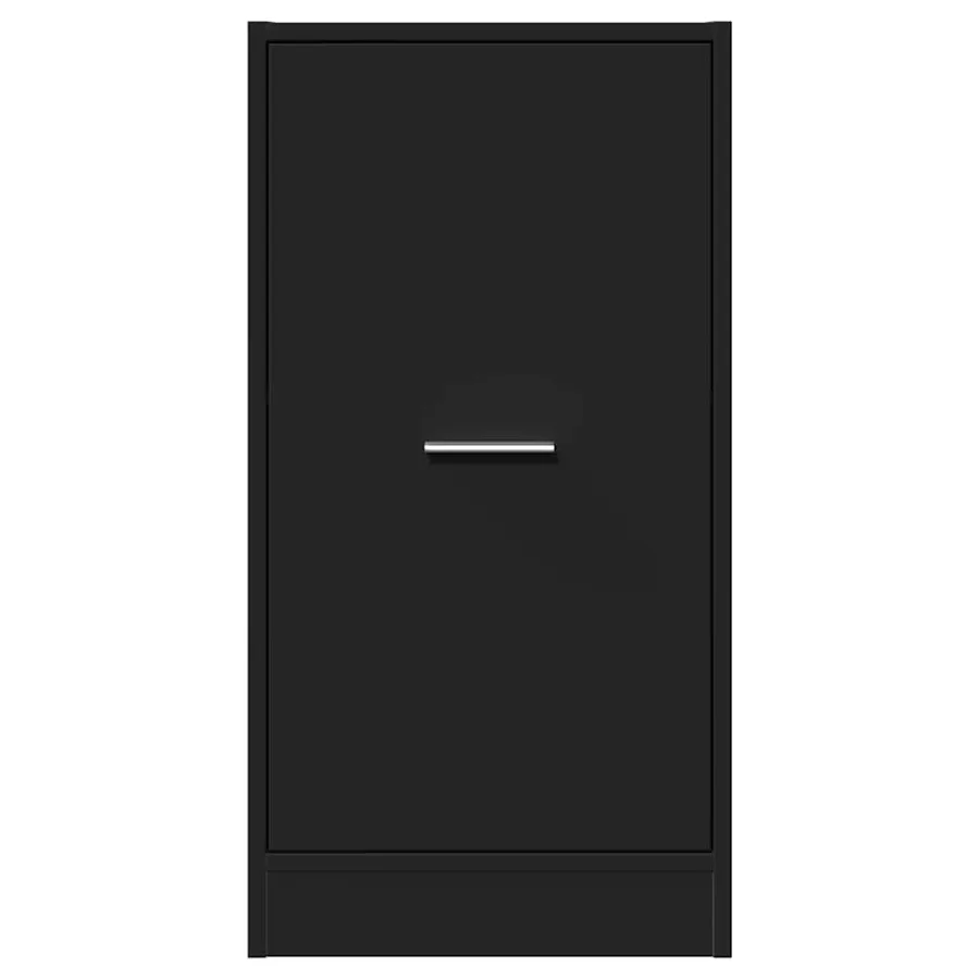 Armoire d'apothicaire noir 40x41x77,5 cm bois d'ingénierie - 5