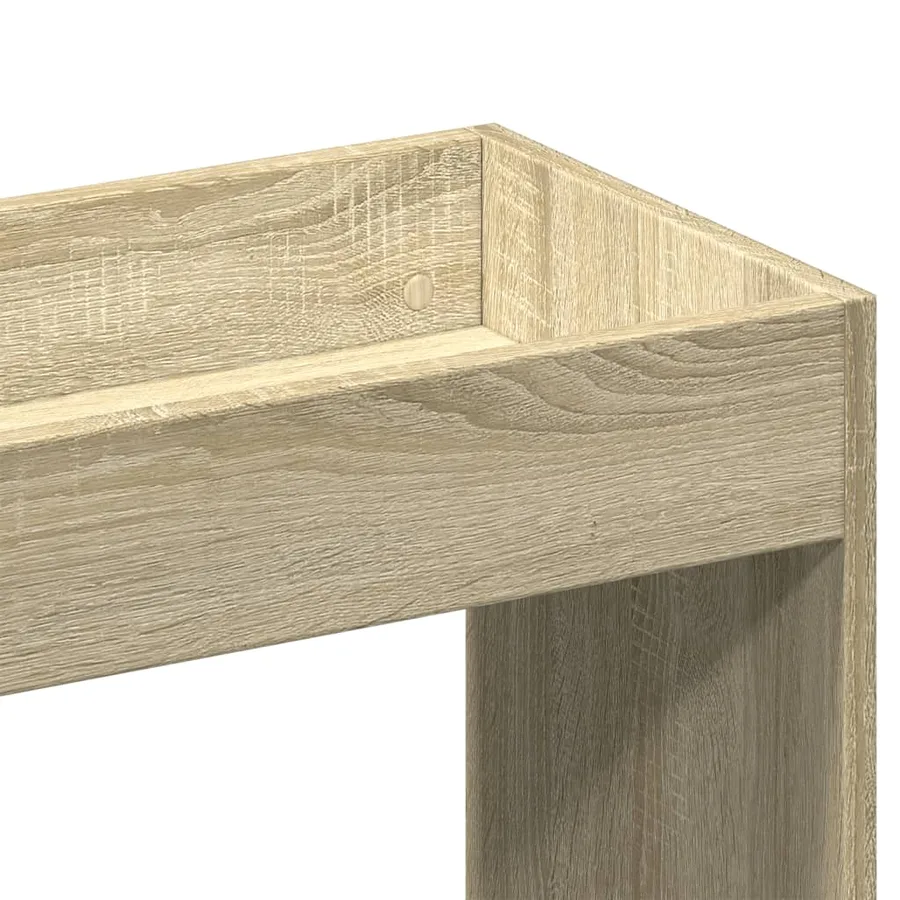 Buffet haut chêne sonoma 63x33x140 cm bois d'ingénierie - 9