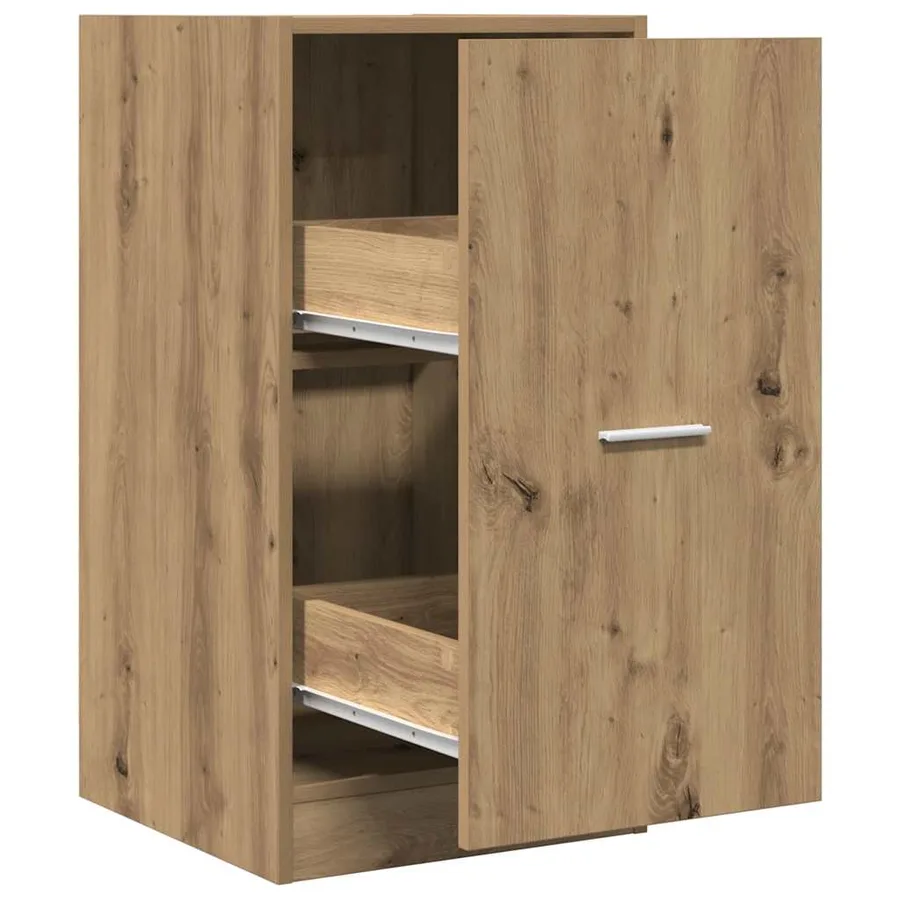 Armoire d'apothicaire chêne artisanal bois d'ingénierie - 3