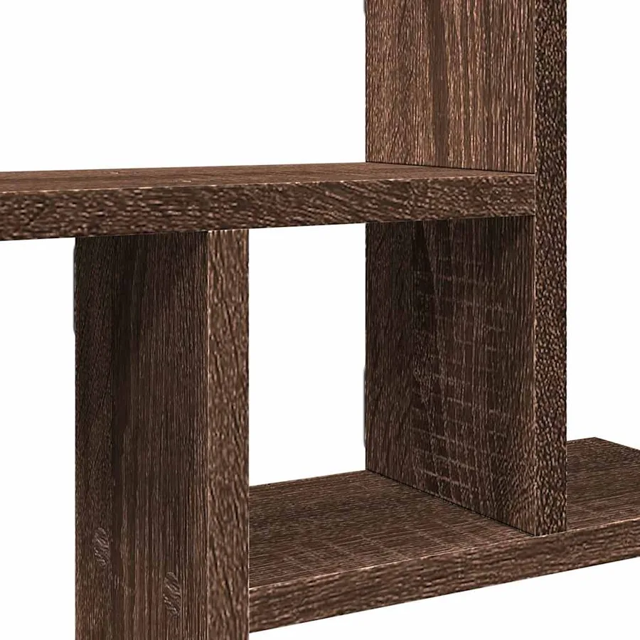 Étagères murales 2pcs chêne marron 38x12x38cm bois d'ingénierie - 8