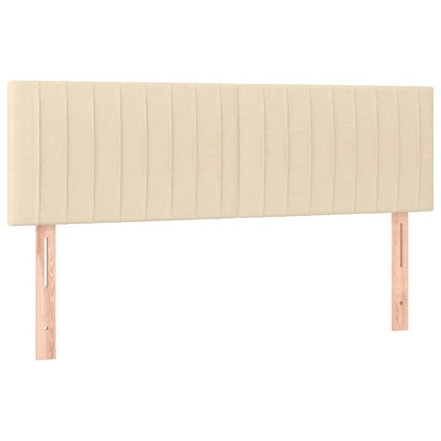 Sommier à lattes de lit avec matelas Crème 140x200 cm Tissu - 6