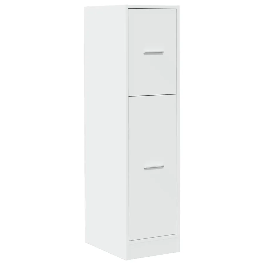 Armoire d'apothicaire blanc 30x41x118 cm bois d'ingénierie - 4