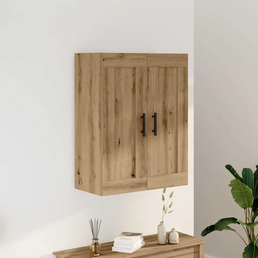 Armoire murale chêne artisanal 69,5x34x90 cm bois d'ingénierie