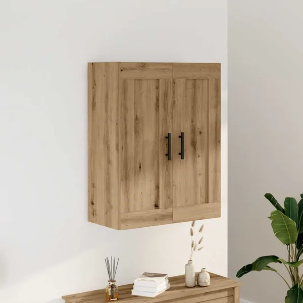 Armoire murale chêne artisanal 69,5x34x90 cm bois d'ingénierie