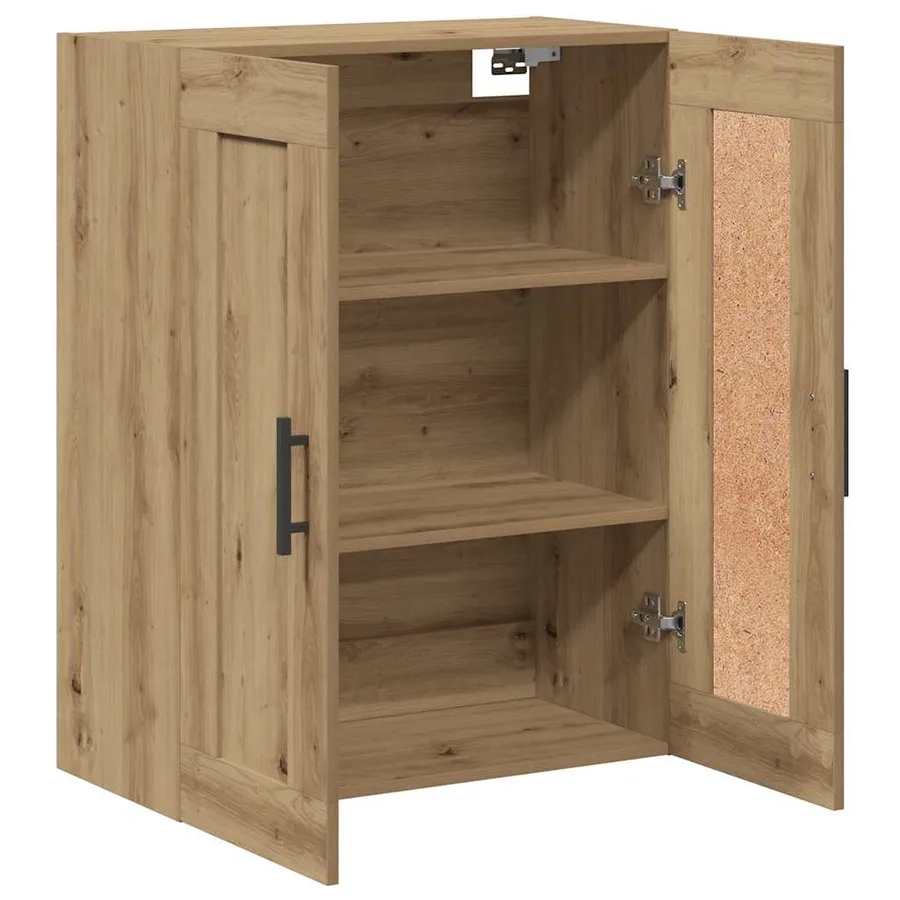 Armoire murale chêne artisanal 69,5x34x90 cm bois d'ingénierie - 7