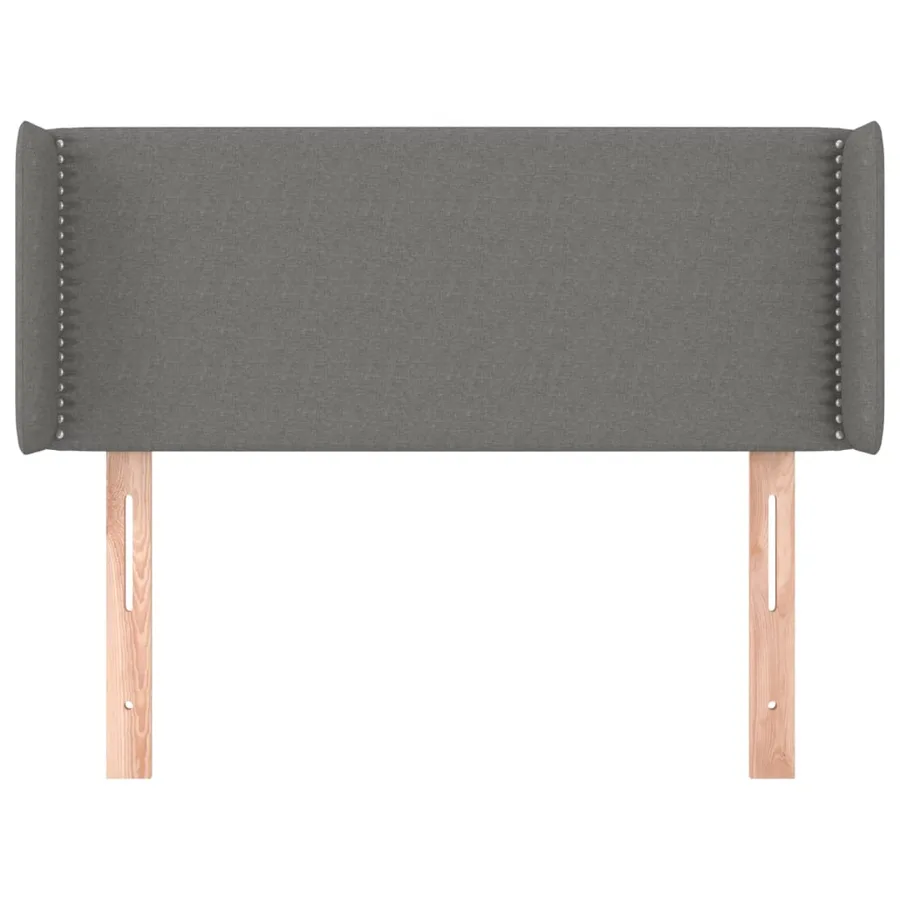 Tête de lit avec oreilles Gris foncé 103x16x78/88 cm Tissu - 3