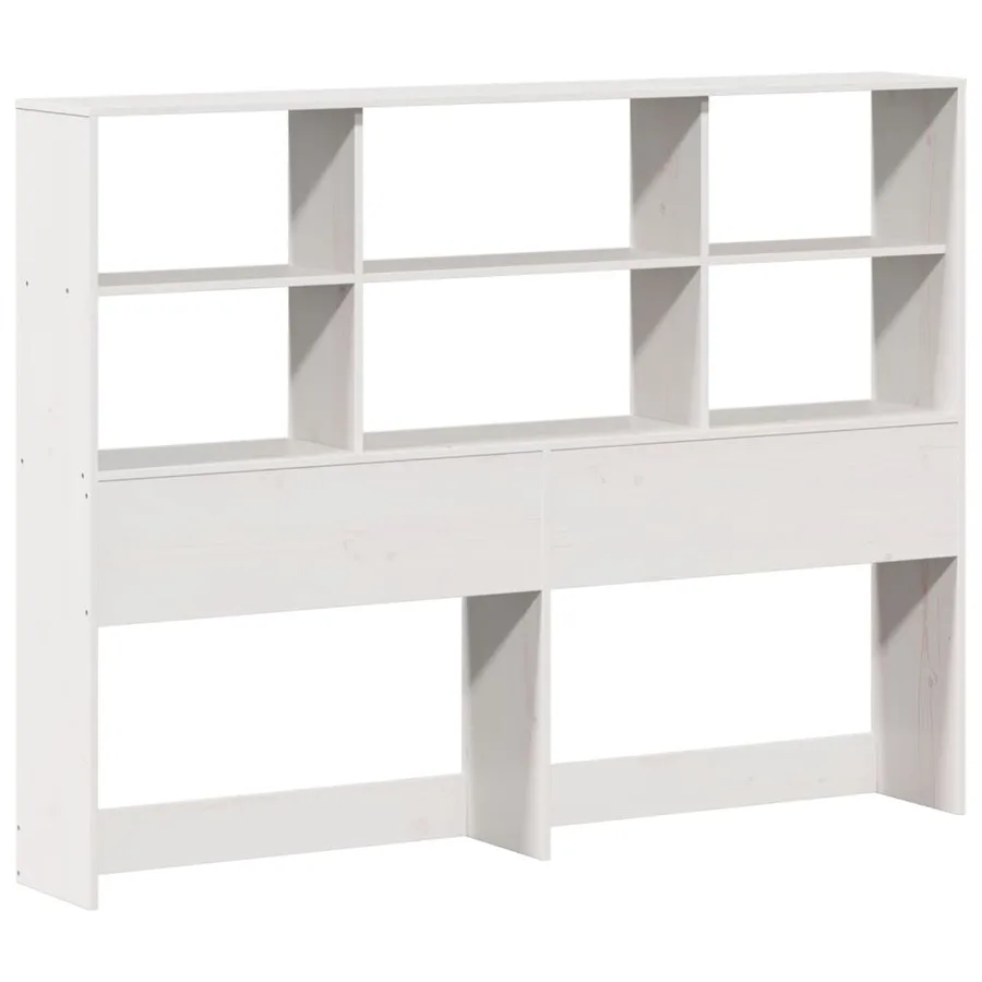 Cadre de lit sans matelas blanc 140x200 cm bois de pin massif - 7