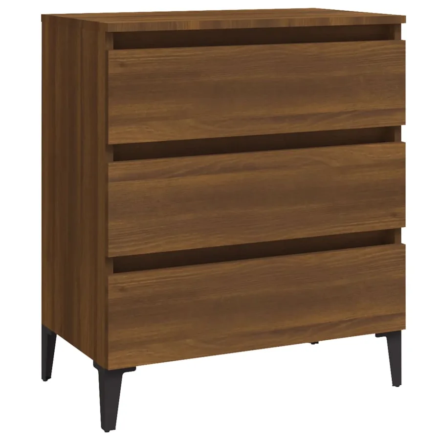 Buffet Chêne marron 60x35x69 cm Bois d'ingénierie - 2