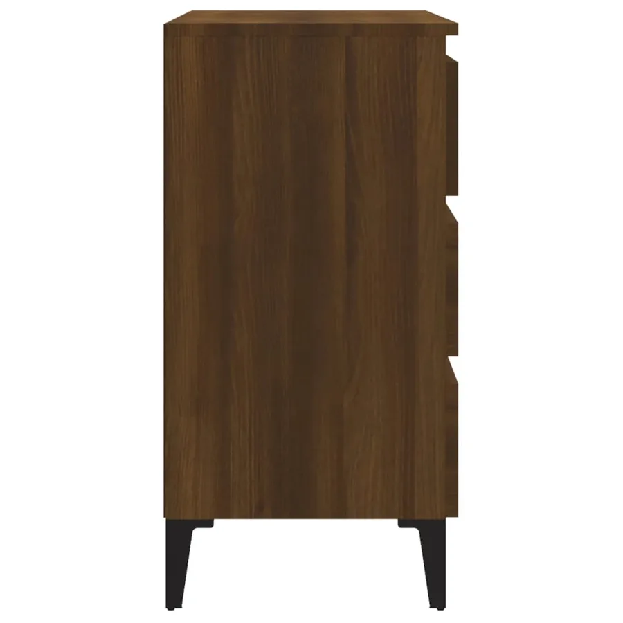 Buffet Chêne marron 60x35x69 cm Bois d'ingénierie - 7