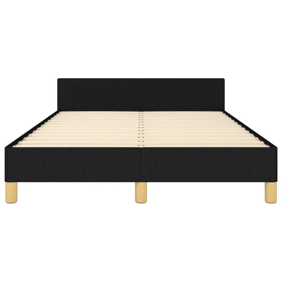 Cadre de lit sans matelas noir 120x200 cm tissu - 6