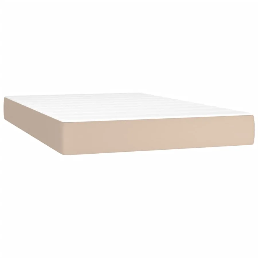 Sommier à lattes de lit avec matelas LED Cappuccino 120x200 cm - 6
