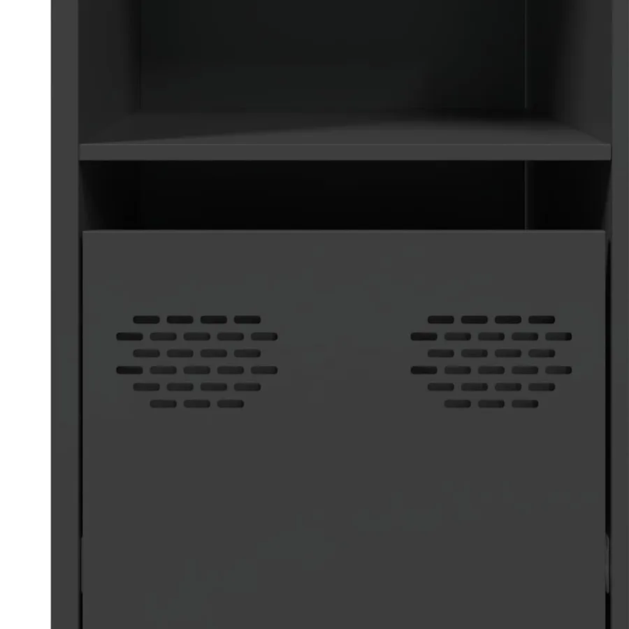 Buffet noir 135x39x73,5 cm acier laminé à froid - 10