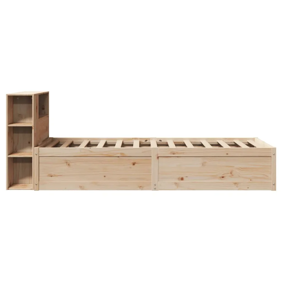 Cadre de lit sans matelas 75x190 cm bois de pin massif - 6